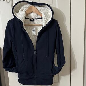 GAP Dark Blue Sherpa Hoodie